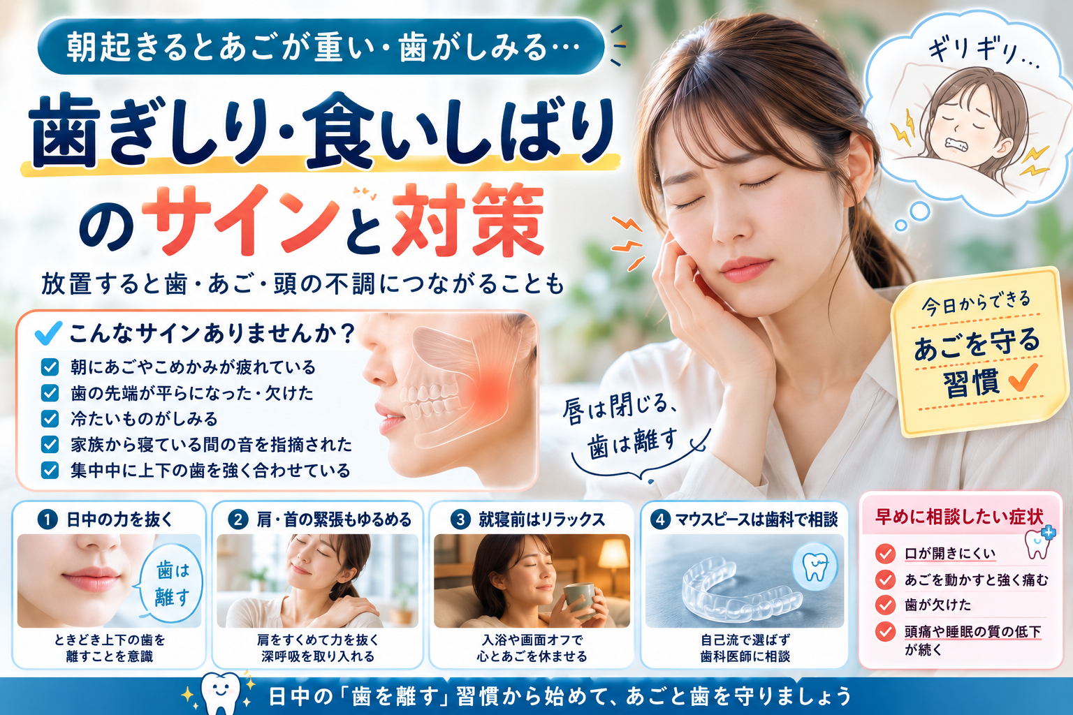 あごと歯を守る習慣まとめ