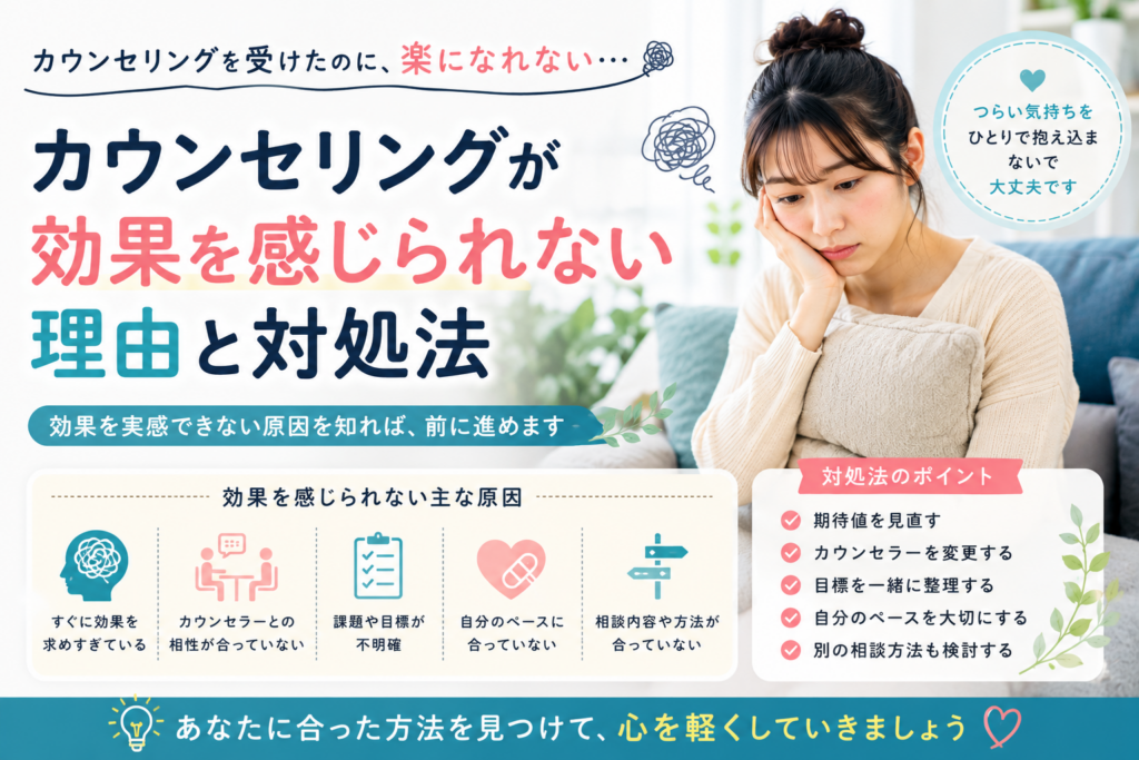 カウンセリングが効かない理由と対処法