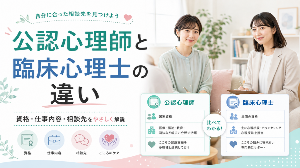 公認心理師と臨床心理士の違い