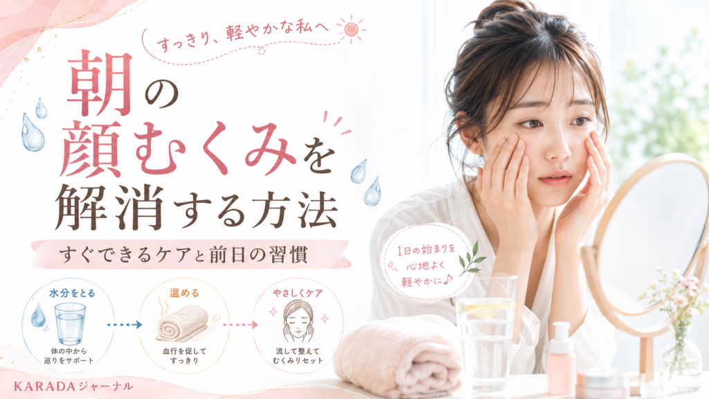 朝の顔むくみを解消する方法｜すぐできるケアと前日の習慣